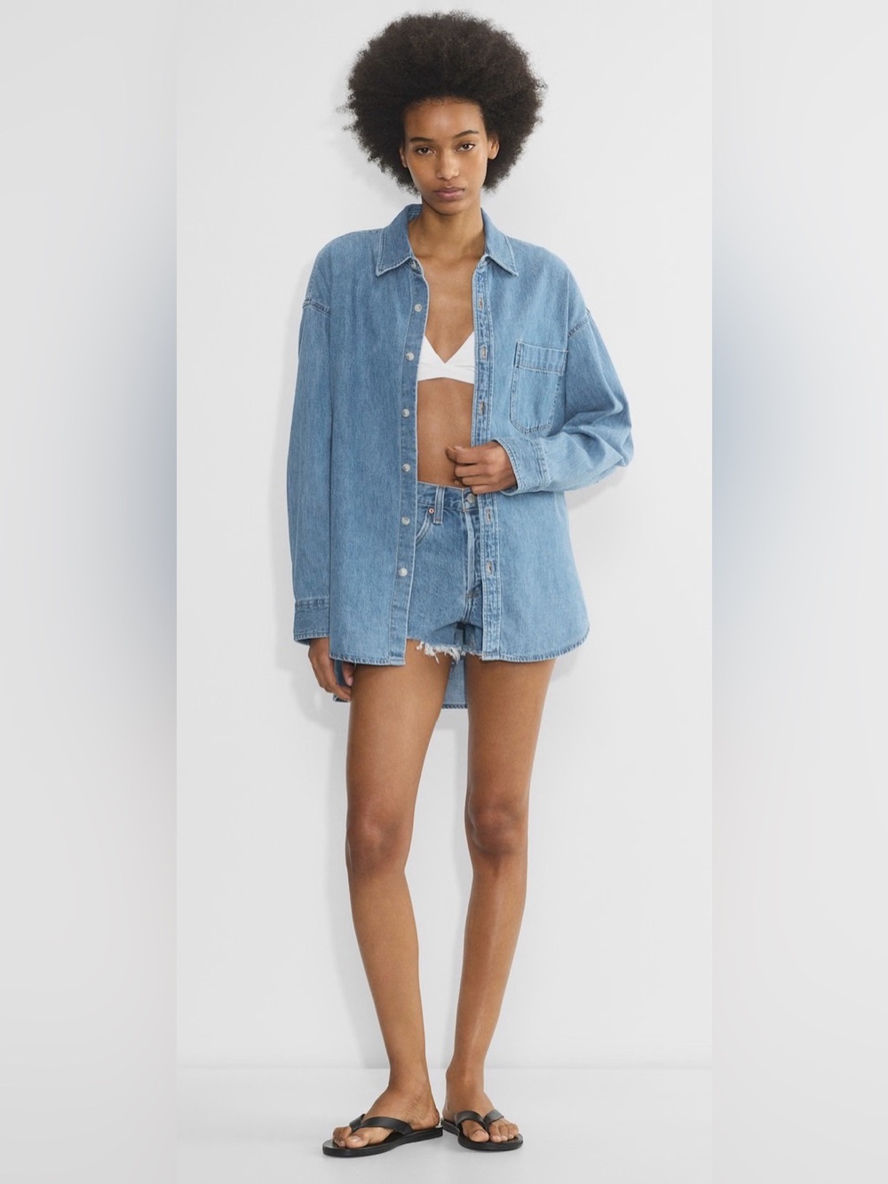 Aritzia Denim Forum The '80s Comfy Denim Shirt